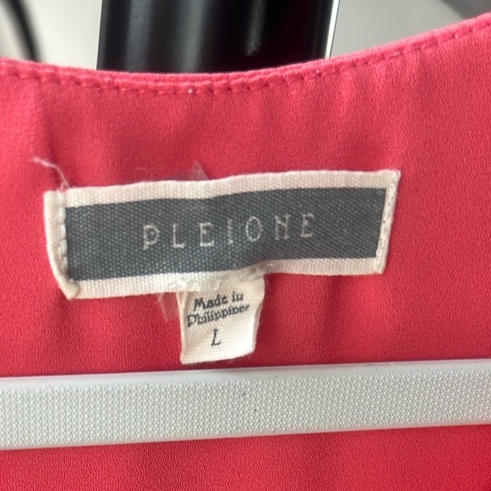 Pleione Orange and Pink Oversized Blouse with Bell Sleeves - Picture 2 of 5